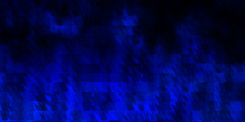 Dark BLUE vector pattern with lines, triangles.