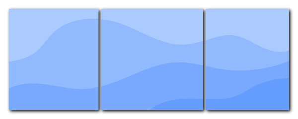Set of trendy minimalist Blue sky with mountains background. vector illustration waves style