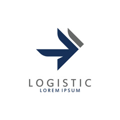 Fototapeta na wymiar Logistic logo for Business and Company. Vector template design for delivery service.