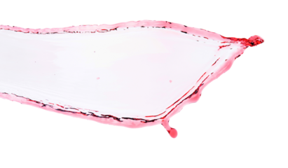 Red juice from splash in Air. Water red tomato pour from sky and purify clean natural. Wine shape form of water splashing flow celebrate over White background Isolated