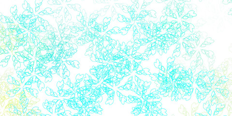 Light green vector abstract artwork with leaves.