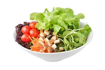 salad in plate isolated on transparent png - 552483301