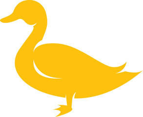 Duck or goose silhouette isolated