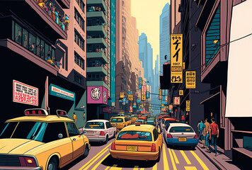 Hong Kong's downtown traffic. Generative AI