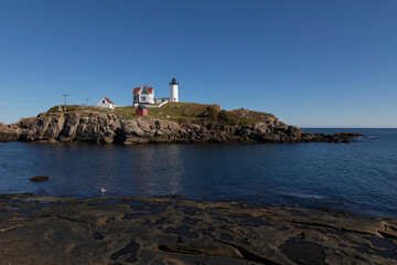 Fototapeta na wymiar Nubble Lighthouse, York, Maine, USA