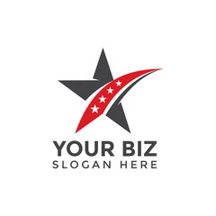 Obraz premium Stars design concept in modern style for various business or company logo.
