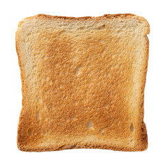Close-up shot of toasted bread isolated on white