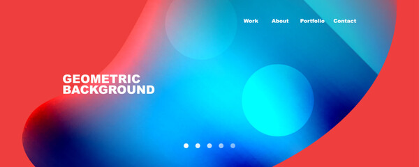 Circle, flowing shape composition geometric abstract background. Vector Illustration For Wallpaper, Banner, Background, Card, Book Illustration, landing page