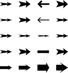 Vector Arrows set. Simple arrows icon illustration on white..eps