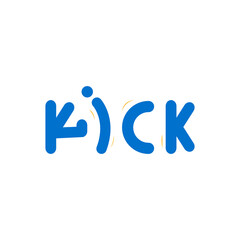 wordmark logo about kick, kick logo wordmark simple editable, vektor, wormark logo