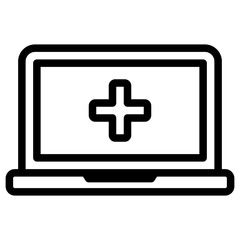 Fototapeta premium online doctor consultation icon