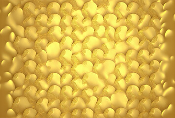 Background made of textured gold cotton fabric. Generative AI