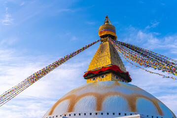 Boudhanath Stupa in Kathmandu valley, Nepal - obrazy, fototapety, plakaty