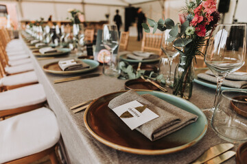 wedding venue, wedding table setup