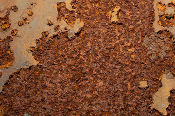 Grunge texture background. corroded metal rusty wall plate.