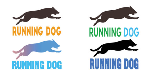Running Dog logo design Editable Vector File.