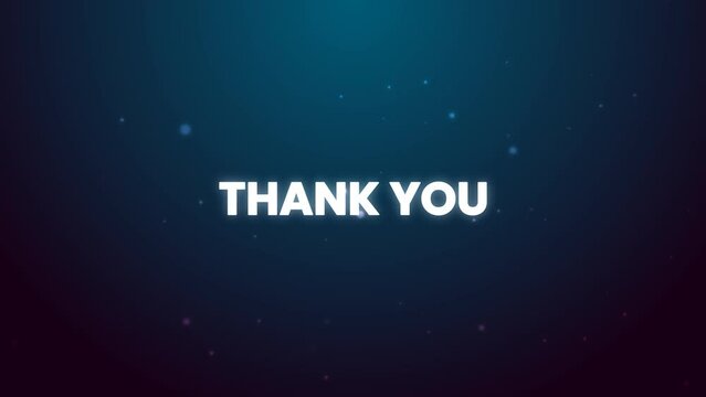 Thank You Text Reveal Animation with Stroke Glow Effect, suitable for celebration, wishes, events, message, holiday, festival. 