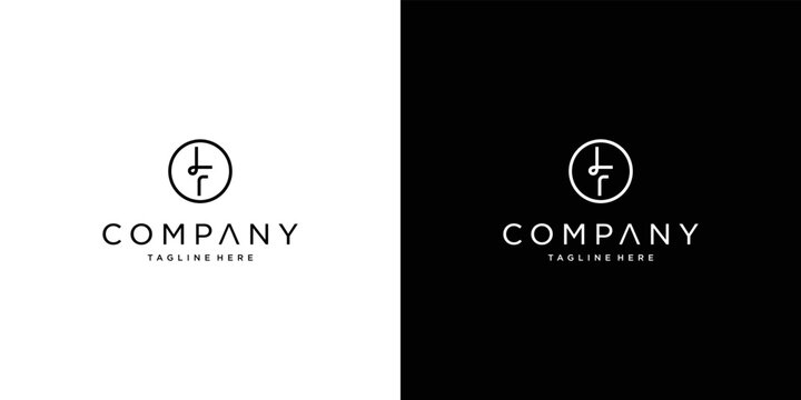 Modern and unique letter LF initials logo design