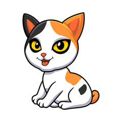 Obraz na płótnie Canvas Cute japanese bobtail cat cartoon 
