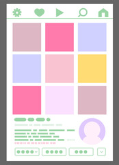 写真投稿型SNS メッセージアプリ チャットアプリのイラスト