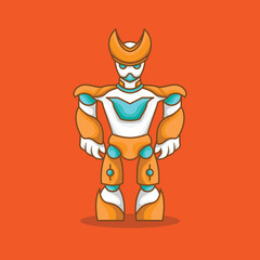 ranger cyborg mecha robot mascot logo icon guardian