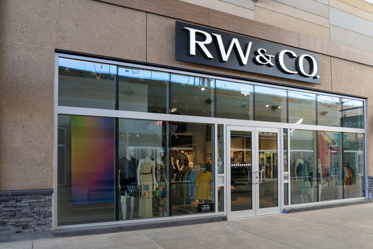 Niagara On the Lake, Canada- June 27, 2022: RW and CO store in Niagara On the Lake, ON, Canada. RW and CO is a division of Reitmans, a Canadian retailing company specializing in women's clothing.
