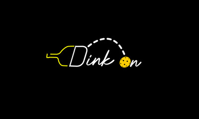Great memorable pickleball dink text logo with an accent best for your digital graphic and print