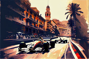 Foto op Plexiglas Monaco Formula 1 Illustration © Spencer