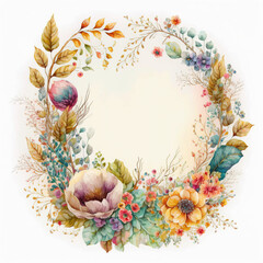 Obraz na płótnie Canvas wreath with flowers