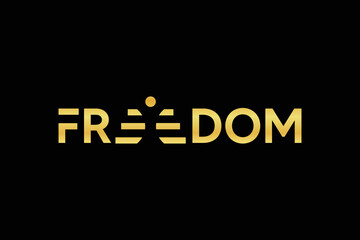 Creative Letter Freedom Logo Design Template