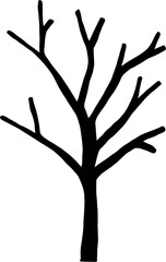 simplicity dead tree freehand drawing.