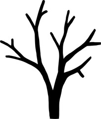 simplicity dead tree freehand drawing.