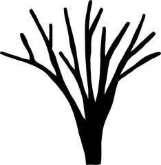 Obraz premium simplicity dead tree freehand drawing.