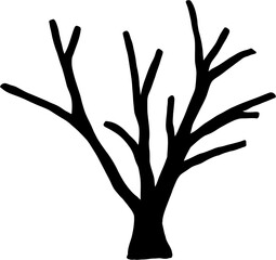 simplicity dead tree freehand drawing.