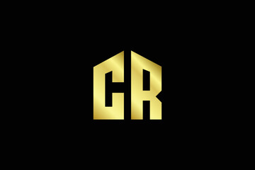 Letter CR Home Logo Design Template