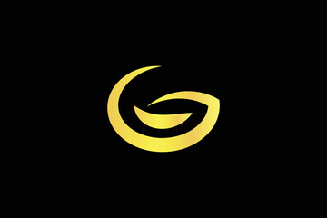 Letter G Leaf Logo Design Template. illustration of a moon