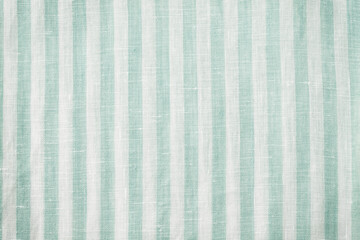 Green striped linen cloth fabric texture background