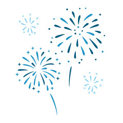Obraz premium blue fireworks illustration 