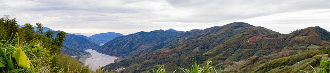 High angle view of country side landscape in Miaoli County