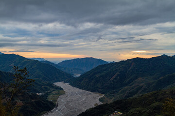 High angle view of country side landscape in Miaoli County