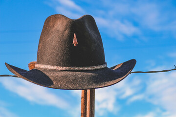Cowboy Hat Against Blue Sky