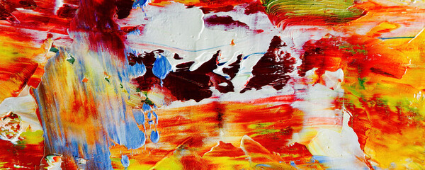 Color texture. Hand drawn oil painting on canvas. Abstract art background. Modern, contemporary art. Colorful canvas. Wall decor background	