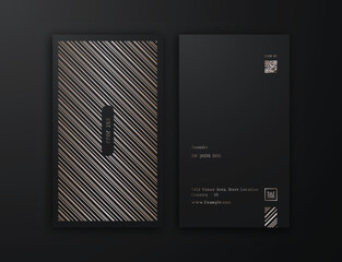 Vertical Business Card Editable Template