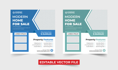 Real estate business social media posts template
