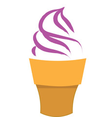 Helado vector. Helado de vasito. Helados en día de verano.