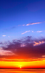 sunset over the sea