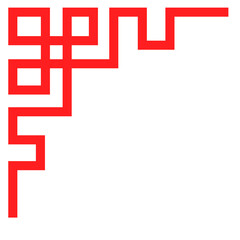 Pattern frame Chinese traditional style vector illustration