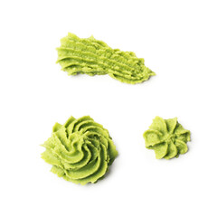 set of wasabi on a white background