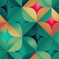 Fototapeta na wymiar Seamless geometric pattern. Multicolored abstract background with lines and shapes. Endless tile background. Textile printing.