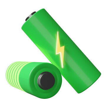 Battery charge indicator isolated. charging battery technology concept, 3d illustration, 3d render